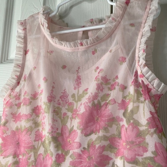 Zenzi Girls Sleeveless Floral Tulle Dress Size L (10/12) - Picture 8 of 9